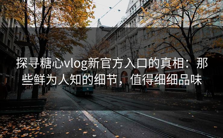 探寻糖心vlog新官方入口的真相：那些鲜为人知的细节，值得细细品味