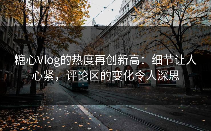 糖心Vlog的热度再创新高：细节让人心紧，评论区的变化令人深思