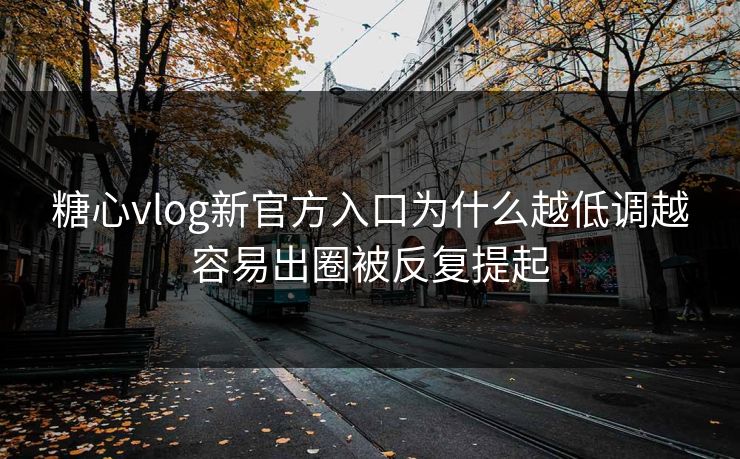 糖心vlog新官方入口为什么越低调越容易出圈被反复提起